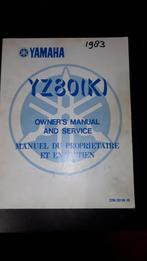 manual Yamaha YZ80 (1983) YZ80  boek, Yamaha