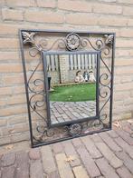 Spiegel metaal, Huis en Inrichting, Woonaccessoires | Spiegels, Ophalen, Zo goed als nieuw, Minder dan 100 cm, Rechthoekig