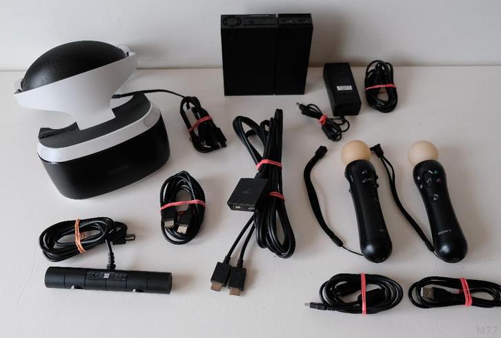 Sony PlayStation 4 VR Bril Set & 2 Motion Controllers, Spelcomputers en Games, Virtual Reality, Gebruikt, Sony PlayStation, VR-bril