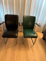 Vintage Gispen de wit 1018 buisframe stoelen fauteuils, Ophalen, Gebruikt, 50 tot 75 cm, Gispen