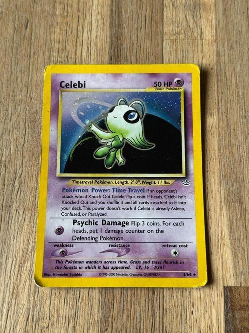 Celebi 3/64 Neo Revelation 2001, Hobby en Vrije tijd, Verzamelkaartspellen | Pokémon, Gebruikt, Losse kaart, Foil, Ophalen of Verzenden