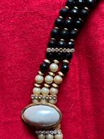 Vintage Choker Ketting met Parels & Stras, Overige materialen, Gebruikt, Overige kleuren, Ophalen of Verzenden