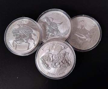   Chiwoo + ZI:SIN 2017 & 2018 - 4x1 Ounce BU Silver - Korea beschikbaar voor biedingen
