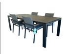 Suns Savona tuintafel 220 x 100 cm met 4 stoelen ***nieuw***, Ophalen, Nieuw, Rechthoekig