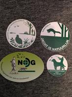 4 stickers jacht en natuur., Verzamelen, Stickers, Ophalen of Verzenden, Zo goed als nieuw