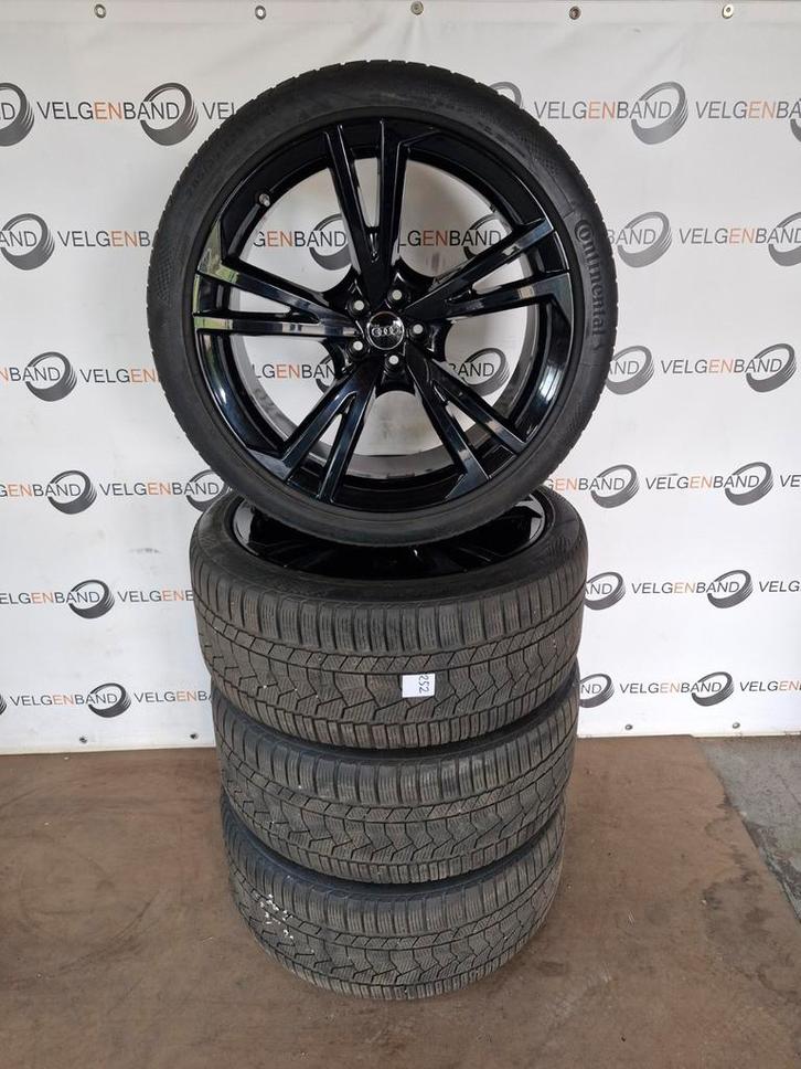 Winterset Audi Q7 4m 285 35 22 zwart 5x112 66.5 velgen black, Auto-onderdelen, Banden en Velgen, Banden en Velgen, Winterbanden
