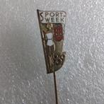 Sportweek Haarlem 1939,geëmailleerd, Verzamelen, Ophalen of Verzenden, Gebruikt, Sport