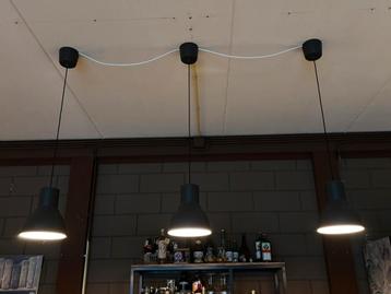 3x Ikea hanglamp incl verlichting en afstandsbediening beschikbaar voor biedingen