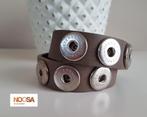 Noosa Amsterdam Armband Original Classic Double Grey S of M, Verzenden, Nieuw, Bruin, Leer