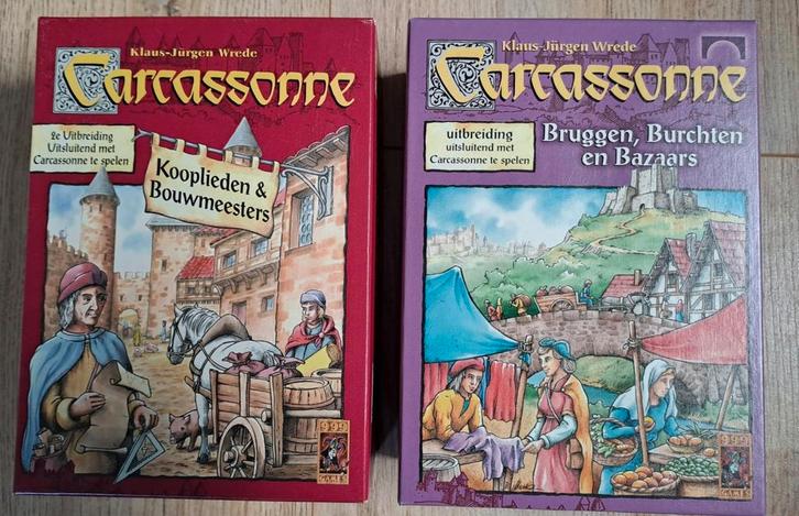 2 Carcassonne Uitbreidingen, Hobby en Vrije tijd, Gezelschapsspellen | Bordspellen, Zo goed als nieuw, Een of twee spelers, Drie of vier spelers