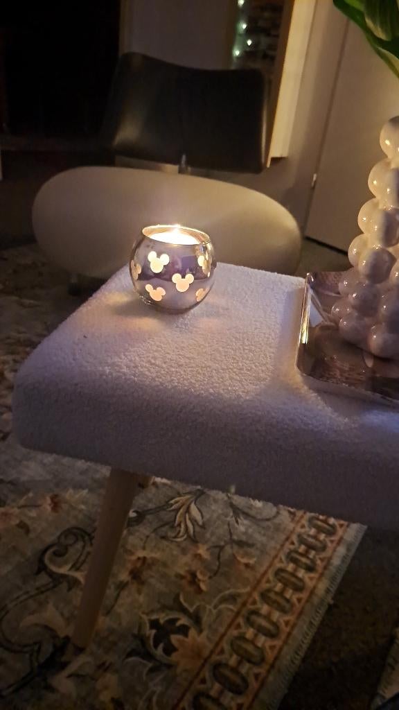 Mickey mouse waxine licht met Mickey Oortjes, Verzamelen, Ophalen, Mickey Mouse, Zo goed als nieuw, Overige typen