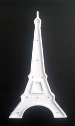 Wandlamp wit / Lampje op batterij / Eiffeltoren lamp, Ophalen of Verzenden, Zo goed als nieuw, Kunststof