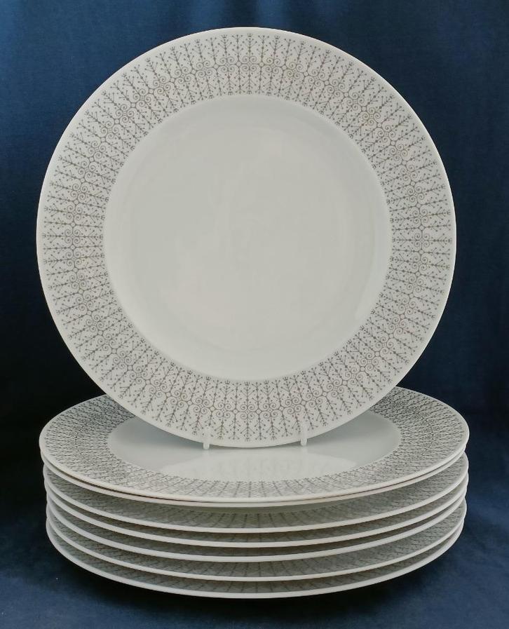 Rosenthal Composition B (Tapio Wirkkala) - 8 dinerborden, Huis en Inrichting, Keuken | Servies, Zo goed als nieuw, Bord(en), Overige stijlen