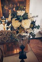 Baroque vaas met zijden bloemstuk, Nieuw, Ophalen of Verzenden