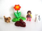 playmobil 1-2-3- meisje met huisdieren 6763, Ophalen of Verzenden, Zo goed als nieuw, Complete set