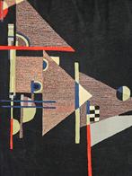 Handgeknoopt zwart design tapijt geometrische 246x340cm, Modern Abstract Geometry contemporary vintage hype, Crème, Onbekend, 200 cm of meer