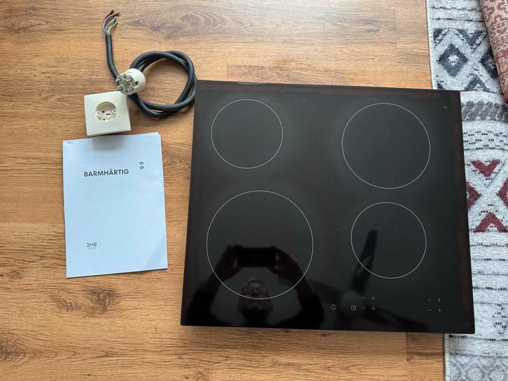 Inductie Kookplaat - 4 Zones, Witgoed en Apparatuur, Kookplaten, Gebruikt, Inbouw, Inductie, 4 kookzones, Ophalen of Verzenden