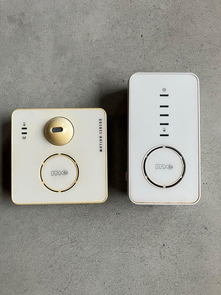 M-e Bell draadloze deurbel - gebruikt, Huis en Inrichting, Deurbellen, Gebruikt, Draadloos, Bewegingsdetectiesensor, Ophalen of Verzenden