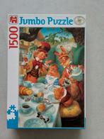 Jumbo puzzel Eén gek thee partijtje 1500 stukjes, Hobby en Vrije tijd, Ophalen of Verzenden, 500 t/m 1500 stukjes, Zo goed als nieuw