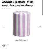 WOOOD Mika Bijzettafel - Paars/Wit, Ophalen, Minder dan 55 cm, Rond, Zo goed als nieuw