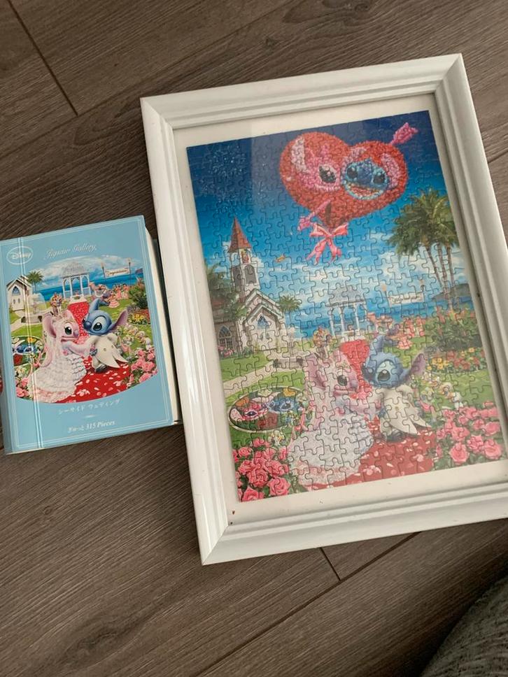 Tenyo Disney Stitch & Angel Puzzel - 315 stukjes, Verzamelen, Disney, Zo goed als nieuw, Overige figuren, Ophalen of Verzenden