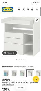 IKEA Smastad Commode/Verschoontafel - Wit met 3 lades, Kinderen en Baby's, Kinderkamer | Commodes en Kasten, Ophalen, 50 tot 70 cm