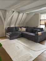 Ribstof bank Grijs, Huis en Inrichting, Ophalen, Gebruikt, Hoekbank