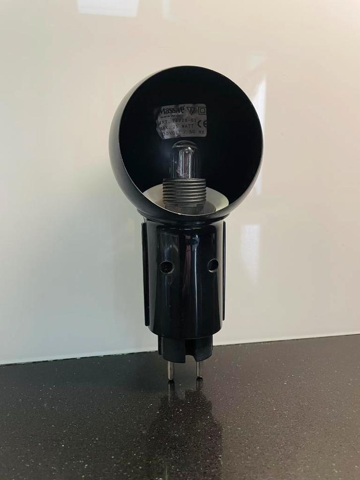 MASSIVE 1980’s Plug-In Stekkerlampje, Huis en Inrichting, Lampen | Spots, Gebruikt, Metaal of Aluminium, Ophalen of Verzenden