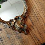 Lucky Vintage Antieke brocante Gouden Spiegel met Engel, Ophalen, Rechthoekig, Minder dan 50 cm, Minder dan 100 cm