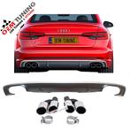 Audi S4 B9 Diffuser | 2015-2019 | Platinum grey + Sierstukke, Ophalen of Verzenden