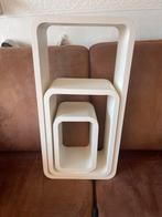 Set van 3 witte vakkenkastjes voor aan de muur, Ophalen of Verzenden, Gebruikt
