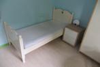 Peuterbed, wit, Kinderen en Baby's, Kinderkamer | Bedden, Ophalen, Gebruikt, 70 tot 85 cm, 140 tot 160 cm