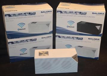4 bluetooth Solara BTS110 speakers; waarvan 3 nieuwe beschikbaar voor biedingen