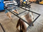 Echte stalen opdekdeur 231,5x93 cm rechtsdraaiend, Ophalen, Zo goed als nieuw, Binnendeur, 215 cm of meer
