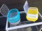 Reis kooi transport blauwe of geel, Ophalen of Verzenden, Transportkoffer of -box