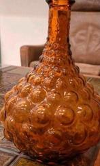 Amberkleurige Empoli karaf., Ophalen of Verzenden