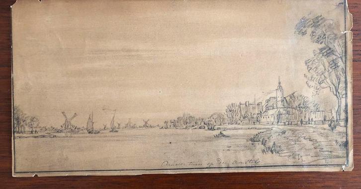 De Pauwentuin aan de Amstel: Rembrandt, Antiek en Kunst, Kunst | Tekeningen en Foto's, Ophalen of Verzenden