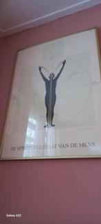Zeefdruk Huub Kortekaas de spirituele maat van de mens, Ophalen, Minder dan 50 cm, Zo goed als nieuw, Schilderij