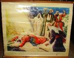 Schoolplaat met Bijbelse beeld, Frans van Noorden ca. 1950, Antiek en Kunst, Antiek | Schoolplaten, Ophalen of Verzenden, Overige thema's