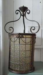 Grote glas in lood lampenkap, Ophalen, Rond, Minder dan 25 cm