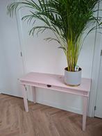 Sidetable, roze 120 cm breed. Exclusief plant., Ophalen, Gebruikt, 100 tot 150 cm, 25 tot 50 cm