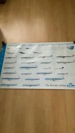 KLM  poster, Ophalen of Verzenden, Zo goed als nieuw, Kaart, Foto of Prent