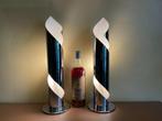 2x Schemerlamp Spiraallampen Tafellampen vintage jaren 70, Ophalen of Verzenden