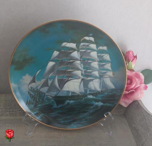 Wandbord Cutty Sark zeilschip van Franklin Porcelain 23 cm, Huis en Inrichting, Woonaccessoires | Wanddecoraties, Zo goed als nieuw