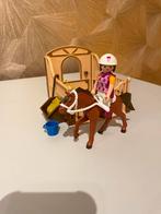 Playmobil 5518 Shagya Arabier met paardenbox - 3 euro, Ophalen of Verzenden, Zo goed als nieuw, Complete set