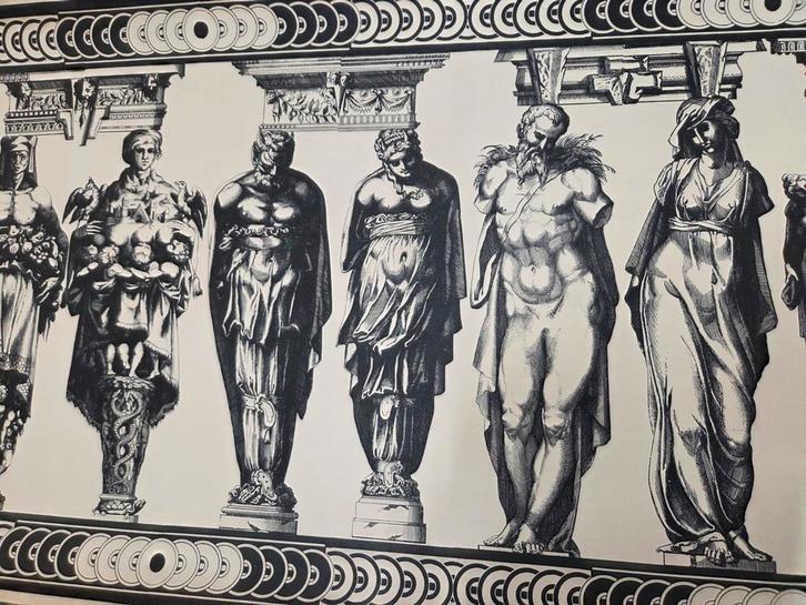 Rol lambrizering behang, Romeinse figuren, Antiek en Kunst, Antiek | Woonaccessoires, Ophalen of Verzenden