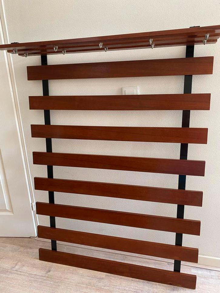 Mid Century Kapstok, Kees Braakman Stijl, Huis en Inrichting, Woonaccessoires | Kapstokken, Gebruikt, Wandkapstok, Minder dan 100 cm