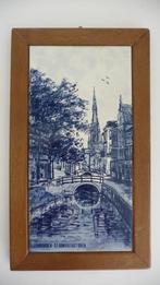 fraai antiek wandbord Leeuwarden st Bonifatiustoren vintage, Ophalen of Verzenden
