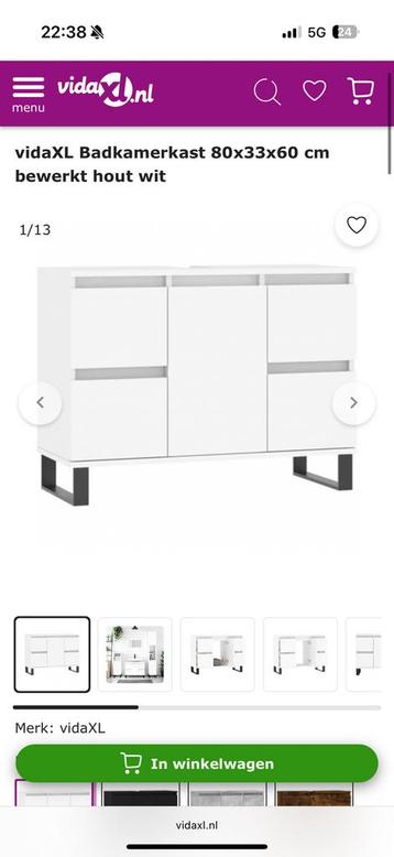 Badkamerkast Vida XL
