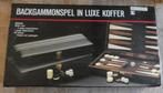 Backgammon Luxe koffer in doos bruin 3., Een of twee spelers, Ophalen of Verzenden, Zo goed als nieuw